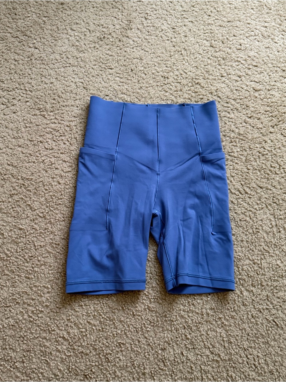 Aerie High-Rise Bike Shorts in Periwinkle Blue